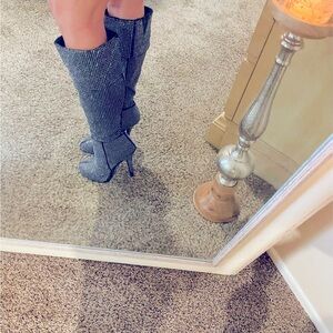 Black fancy boots size 7